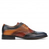 Pánské casual / elegantní boty 874 indigo+hnědá