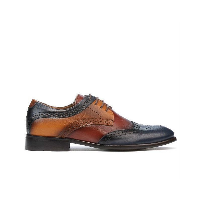 Pánské casual / elegantní boty 874 indigo+hnědá