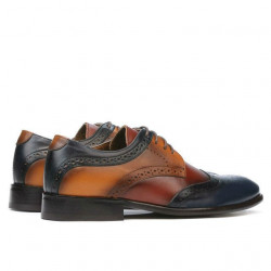Pánské casual / elegantní boty 874 indigo+hnědá