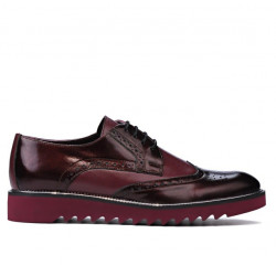 Pánské casual boty 831 lak bordo kombinace