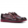 Pánské casual boty 831 lak bordo kombinace
