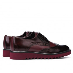 Pánské casual boty 831 lak bordo kombinace