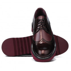 Pánské casual boty 831 lak bordo kombinace
