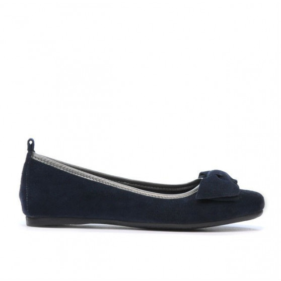 Dámské baleríny 638 indigo velur