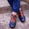 Pánské casual / elegantní boty 874 indigo+hnědá