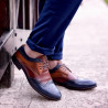 Pánské casual / elegantní boty 874 indigo+hnědá lifestyle