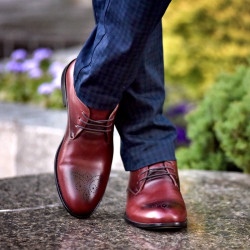 Elegantní pánské boty 828-1 a hnědé lifestyle
