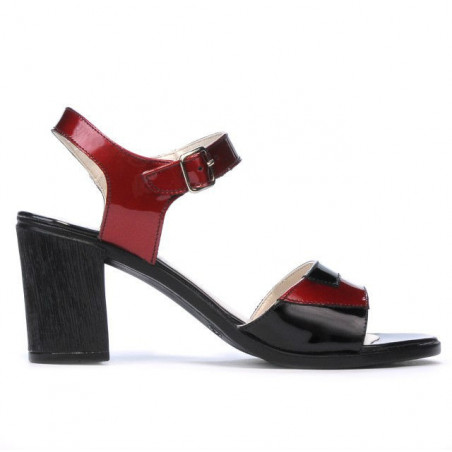 Dámské sandály 5042 bordo+černá