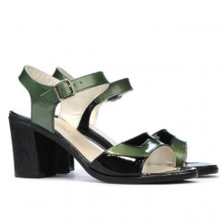 Dámské sandály 5042 zelená+černá