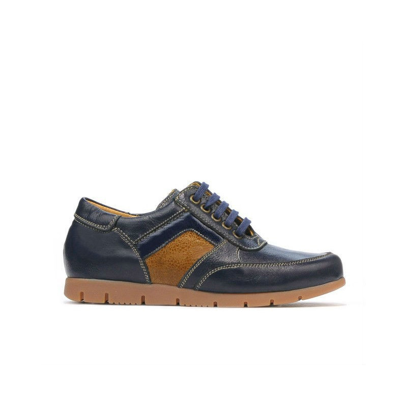 Dětské boty 164 indigo+hnědé