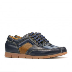 Dětské boty 164 indigo+hnědé