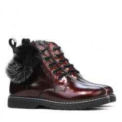 Dětské boty 3010 lak bordo