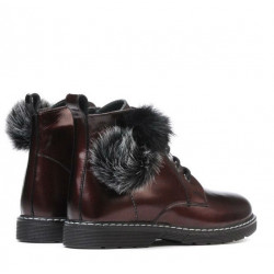 Dětské boty 3010 lak bordo