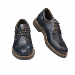 Elegantní boty pro teenagery 372 indigo+kafe