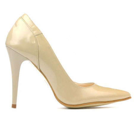 Elegantní dámské boty 1230 lak béžové