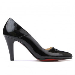 Elegantní dámské lakované boty 1231 černé