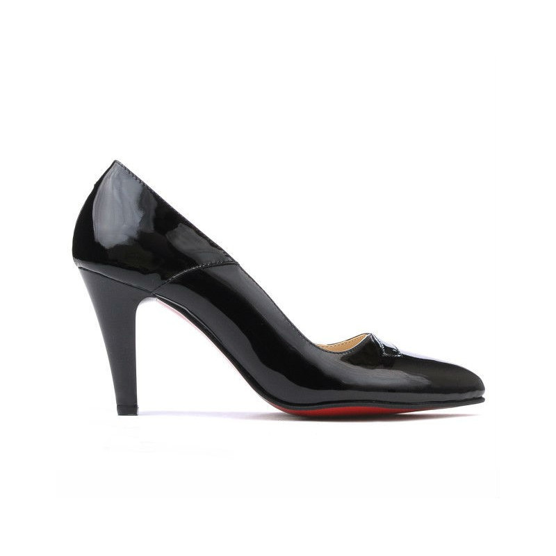 Elegantní dámské lakované boty 1231 černé