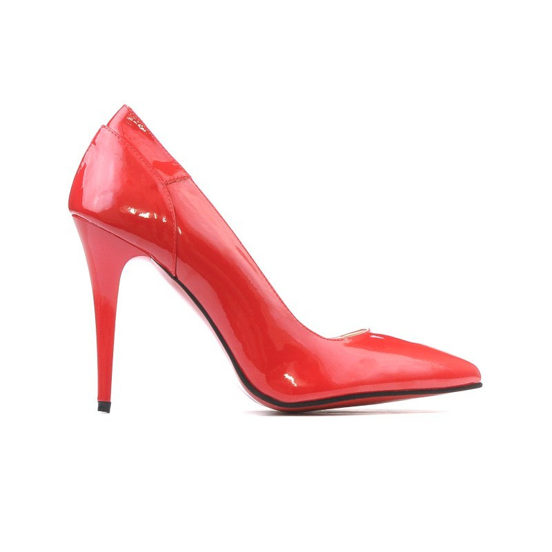Elegantní dámské boty 1230 červený lak