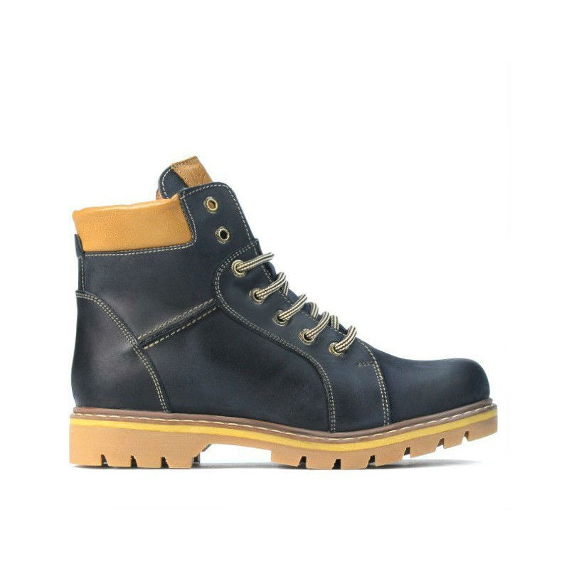 Dospívající boty 439-1 tuxon indigo+hnědá