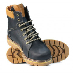 Dospívající boty 439-1 tuxon indigo+hnědá
