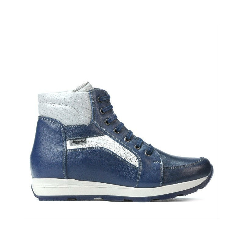 Kotníkové boty 3324 indigo kombinované