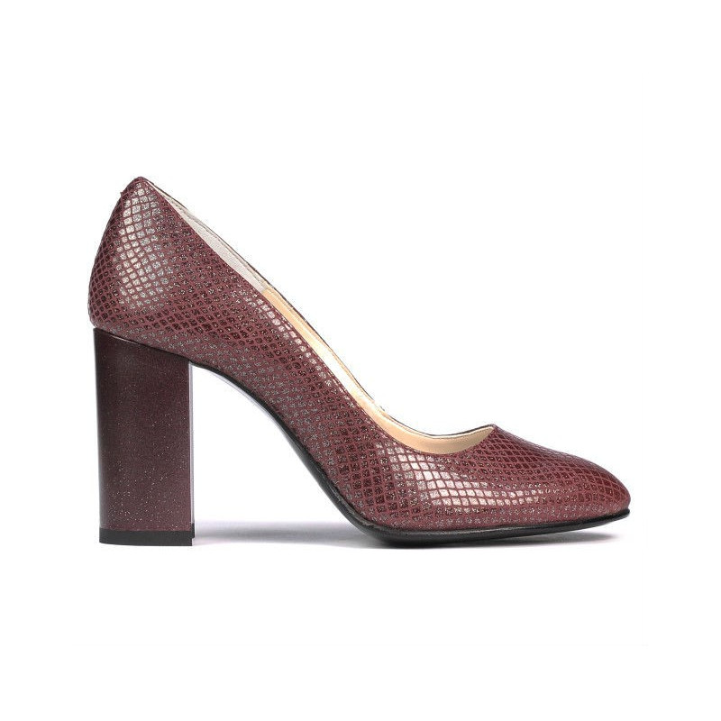 Dámské elegantní boty 1269 python bordo