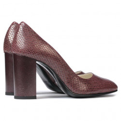 Dámské elegantní boty 1269 python bordo