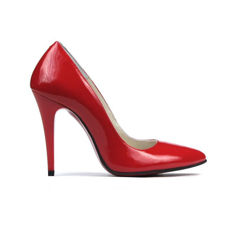 Elegantní dámské boty 1241 lak červená