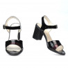 Dámské sandály 5042 černý lak+bordó