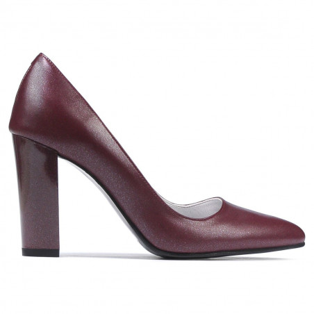 Dámské elegantní boty 1261 bordo perleť