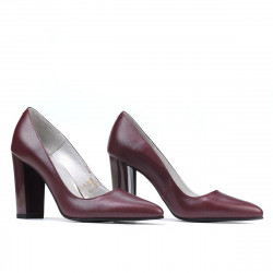 Dámské elegantní boty 1261 bordo perleť