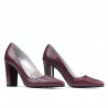 Dámské elegantní boty 1261 bordo perleť