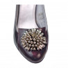 Elegantní dámské boty 1272 lak bordo