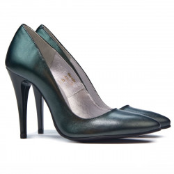 Elegantní dámské boty 1241 zelená perleť