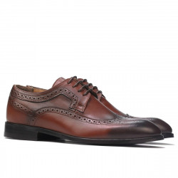 Elegantní pánské boty 892m koňak (velké velikosti)