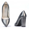 Elegantní dámské boty 1261 šedá metalická