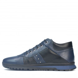 Pánské ležérní boty 4110 indigo+černá