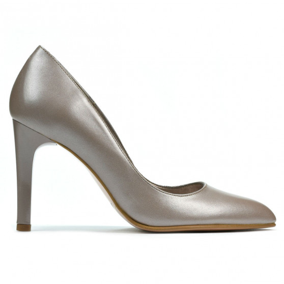 Elegantní dámské boty 1276 perleťová cappuccino