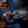 Pánské boty 4103 indigo + hnědá