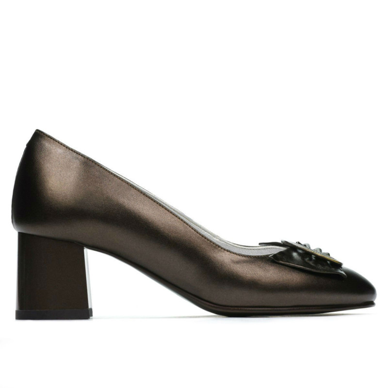 Elegantní dámské boty 1274 perleťová hnědá