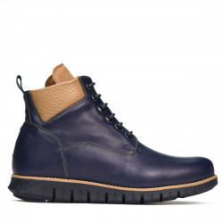 Pánské boty 4108 indigo+hnědá