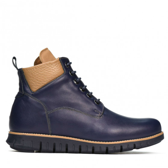 Pánské boty 4108 indigo+hnědá
