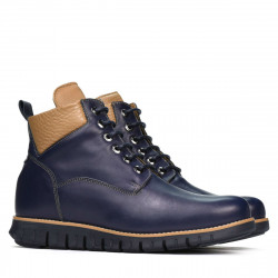 Pánské boty 4108 indigo+hnědá