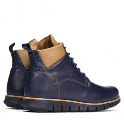Pánské boty 4108 indigo+hnědá