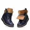 Pánské boty 4108 indigo+hnědá