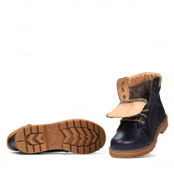 Dospělé boty 439-1 indigo+hnědá