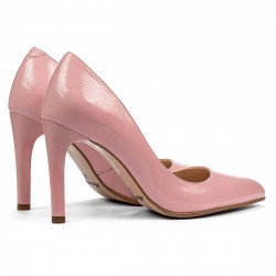 Elegantní dámské boty 1276 růžový lak