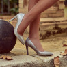 Elegantní dámské boty 1276 perleťová cappuccino