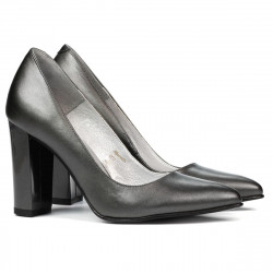 Elegantní dámské boty 1261 šedé perleťové
