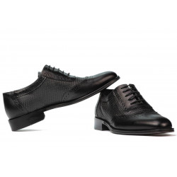 Elegantní pánské boty 922 černá kombinace